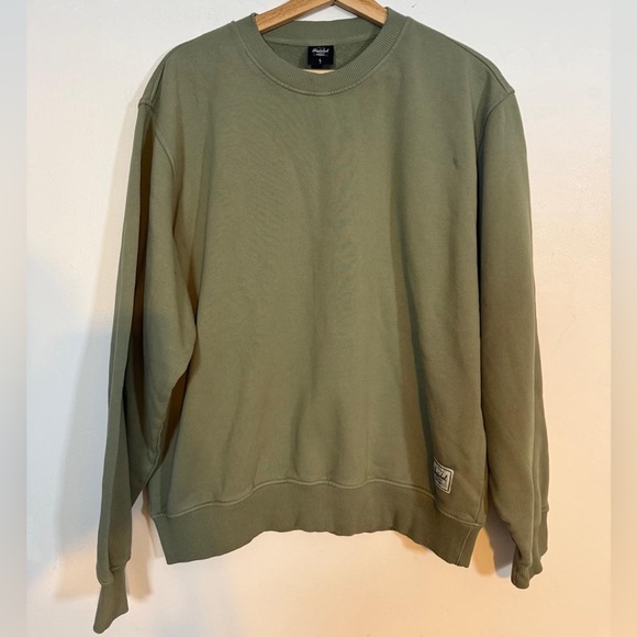 Herschel Supply Co. Crewneck Sweatshirt Green Men’s Size Large - Picture 2 of 7